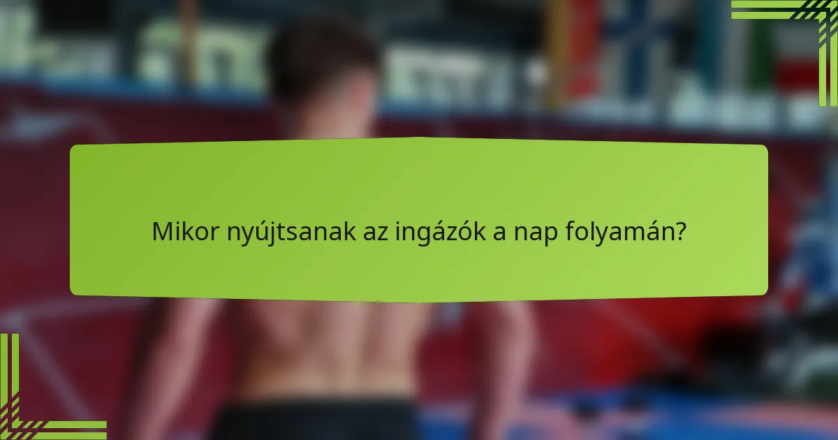Mikor nyújtsanak az ingázók a nap folyamán?